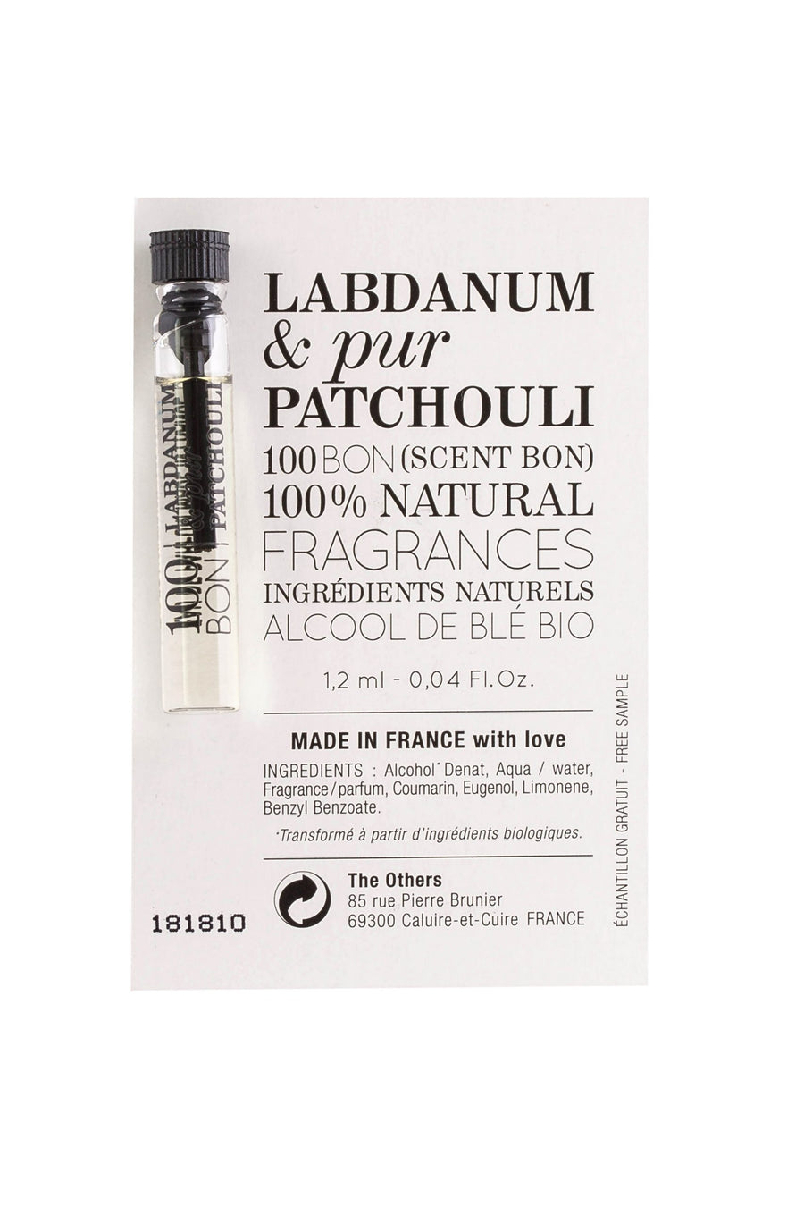 Labdanum & pur Patchouli 1,2ml