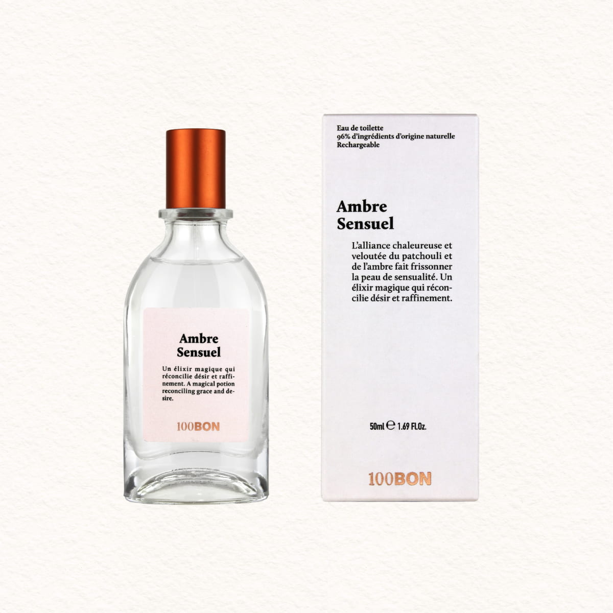 Eau de toilette naturelle - Ambre Sensuel - Flacon boite